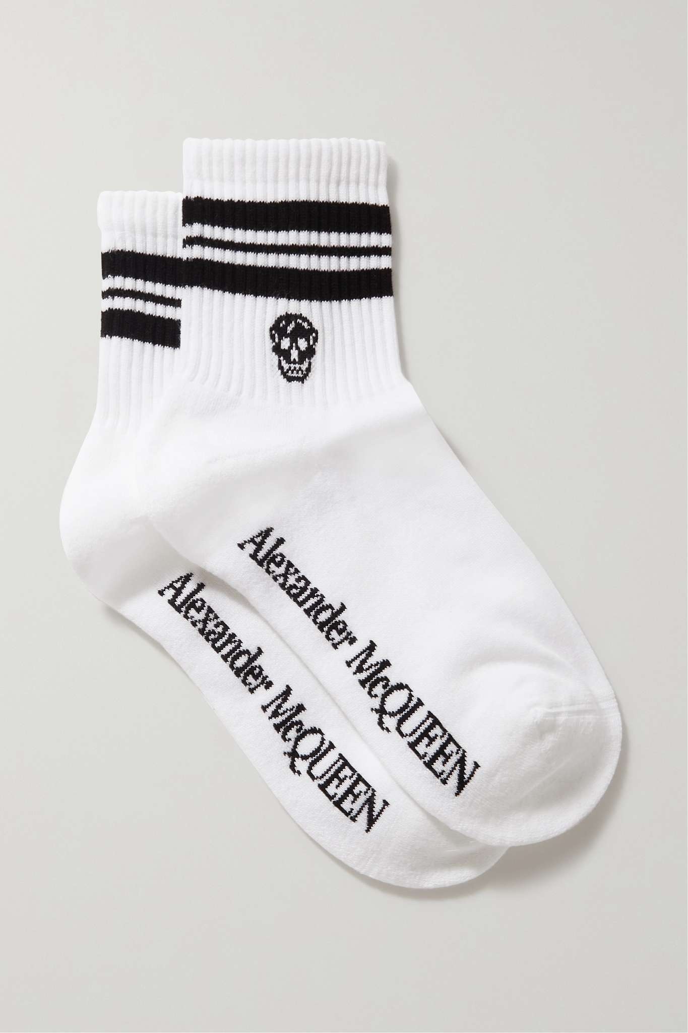 Cotton-blend jacquard socks - 1