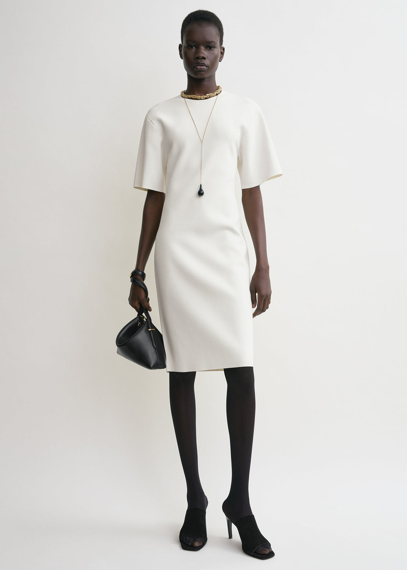 TOTEME Tee knit dress white outlook