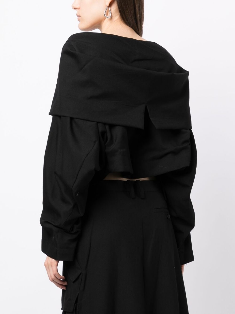 folded-panel cropped jacket - 6