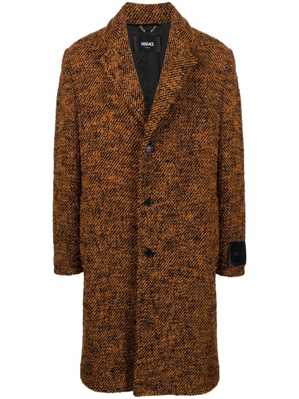 bouclÃ©-construction double-breasted coat - 1