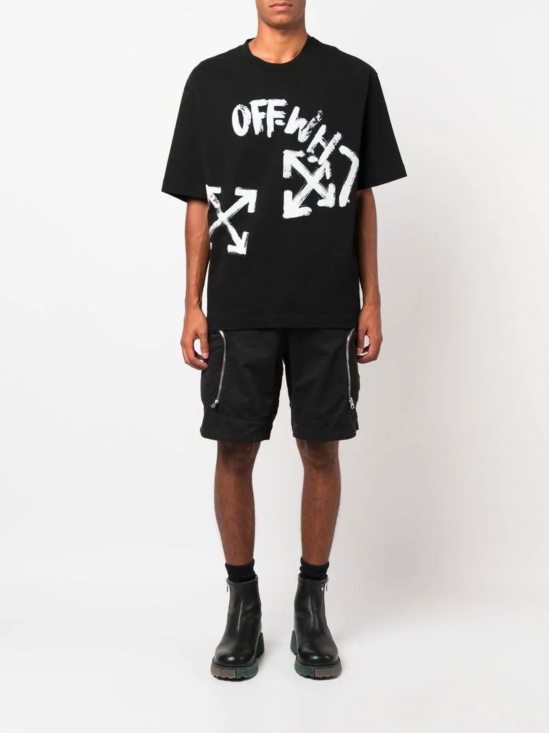 OFF-WHITE Paint Script Over T-Shirt Black - 3