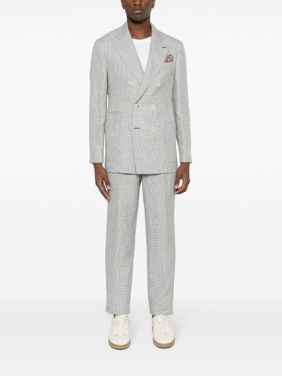 Brunello Cucinelli houndstooth double-breasted suit outlook