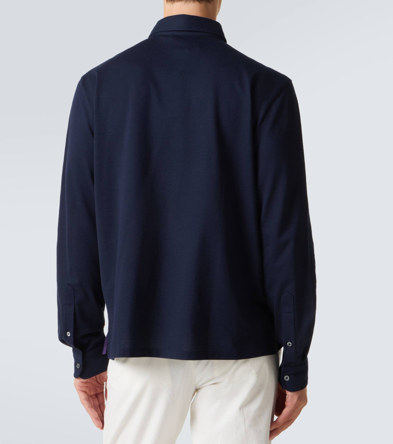 Cotton and cashmere polo shirt 4