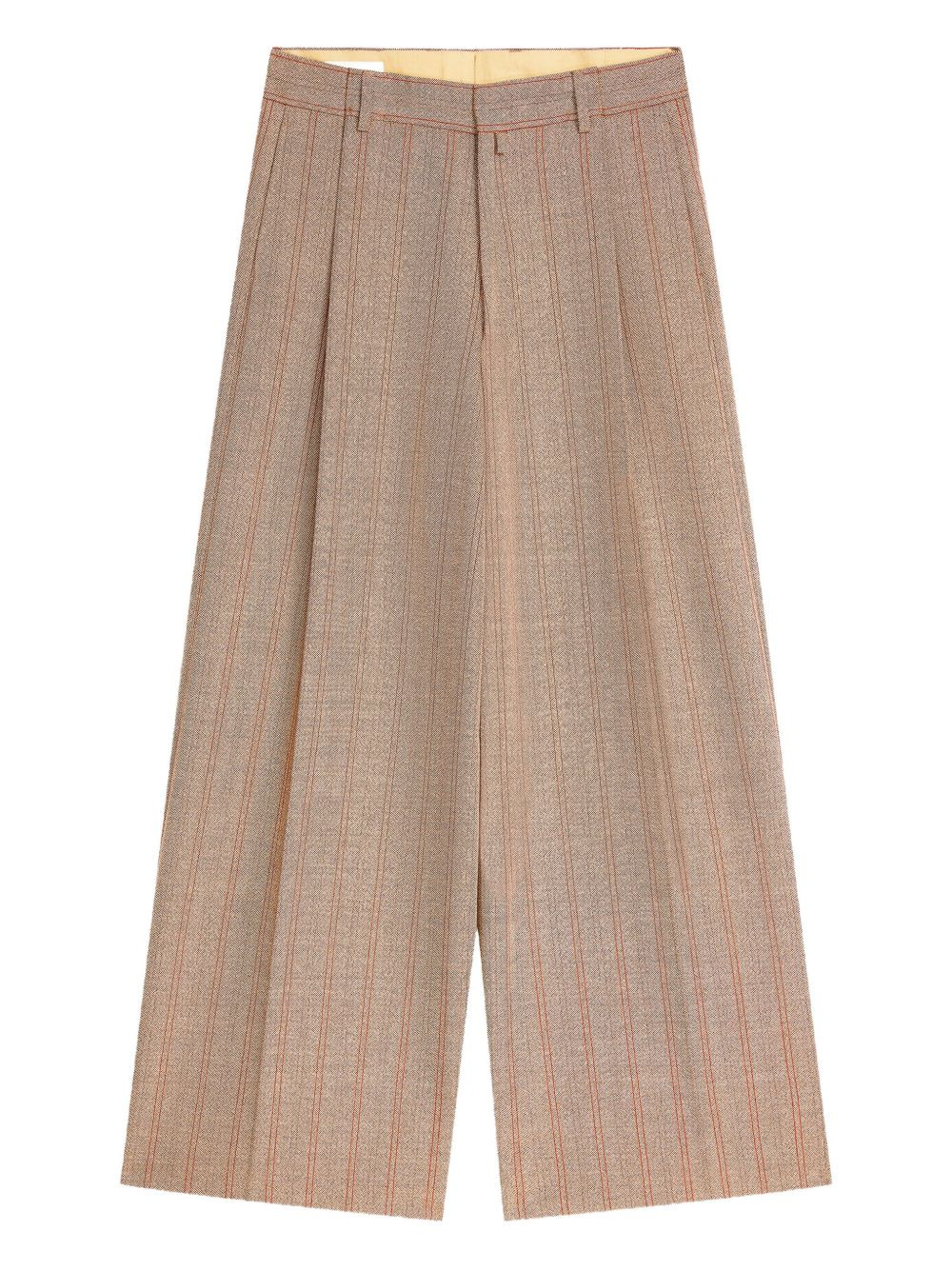 wool wide-leg trousers - 1