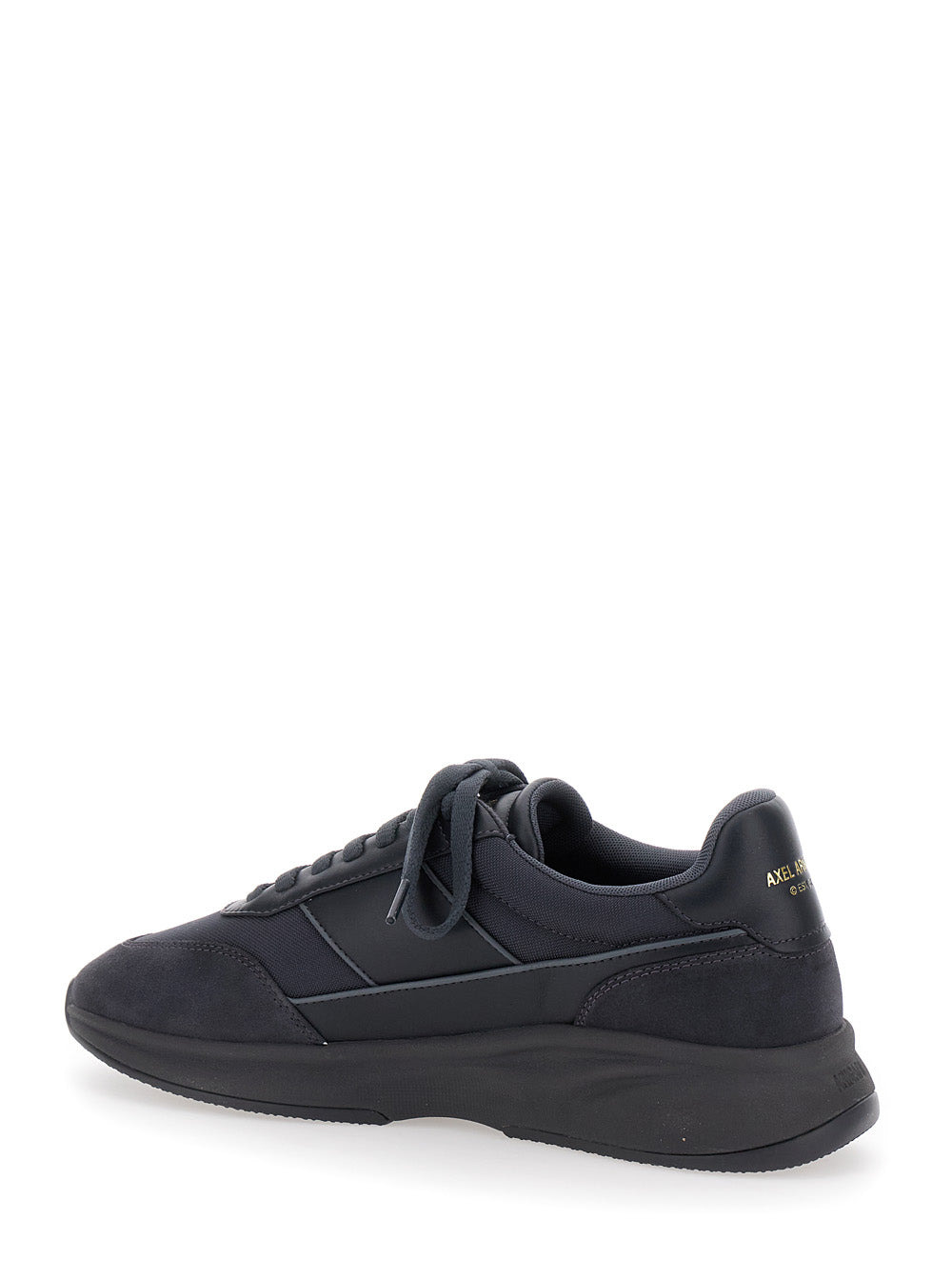 Axel Arigato Men 'Genesis Neo Runner' Black Low Top Sneakers With Logo Lettering On Tongue And Heel  - 3
