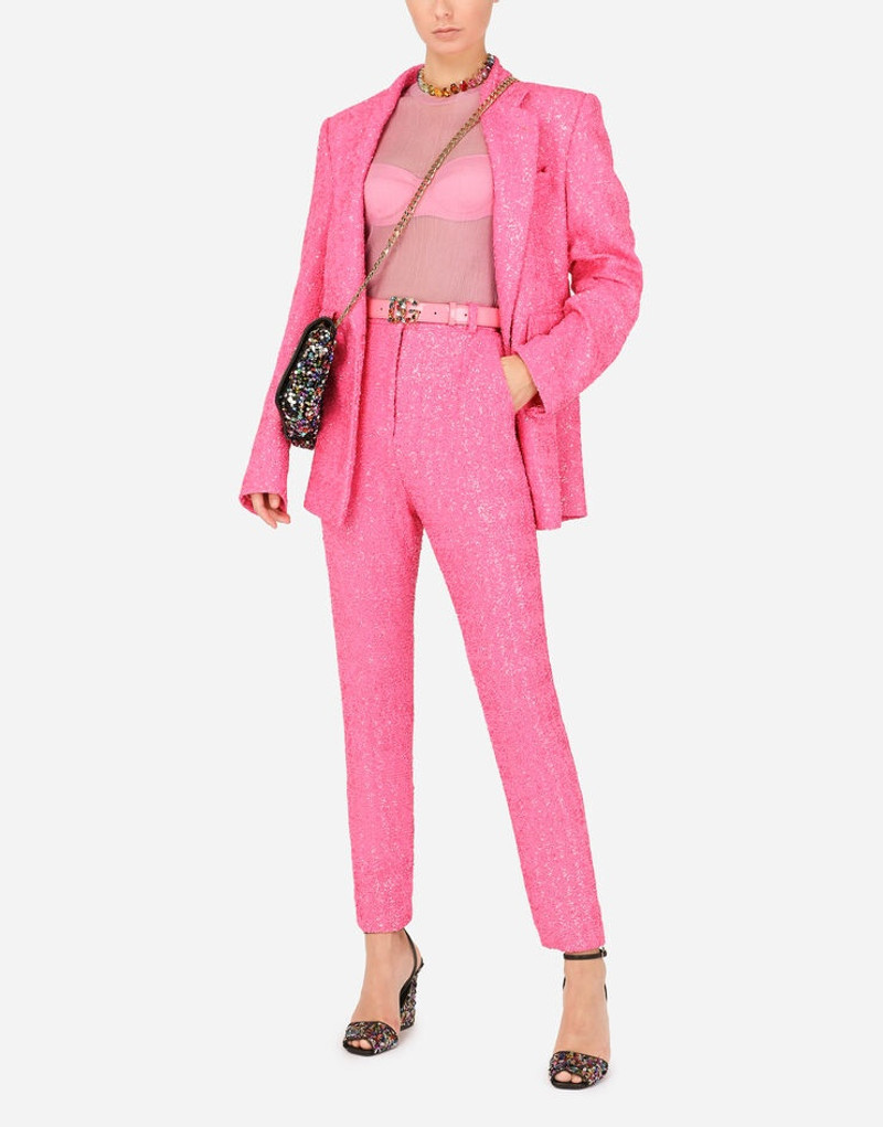 Dolce & Gabbana Single-breasted sequined jacket outlook