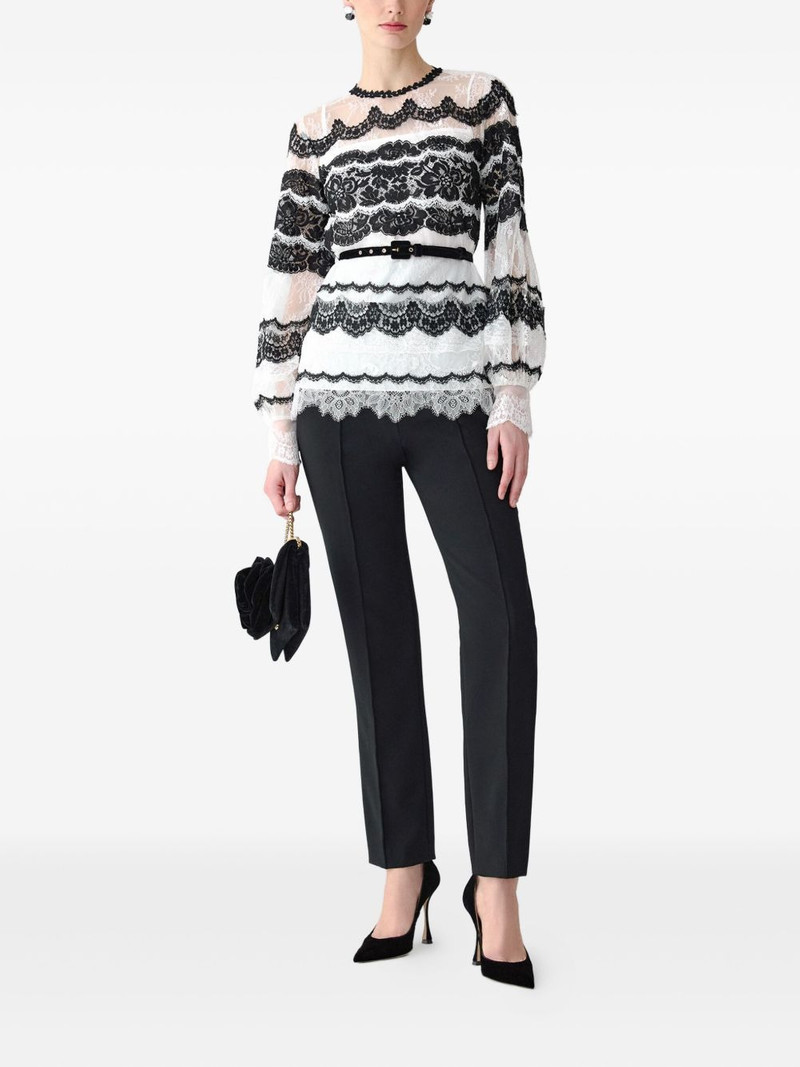 CAROLINA HERRERA lace-embellished top outlook