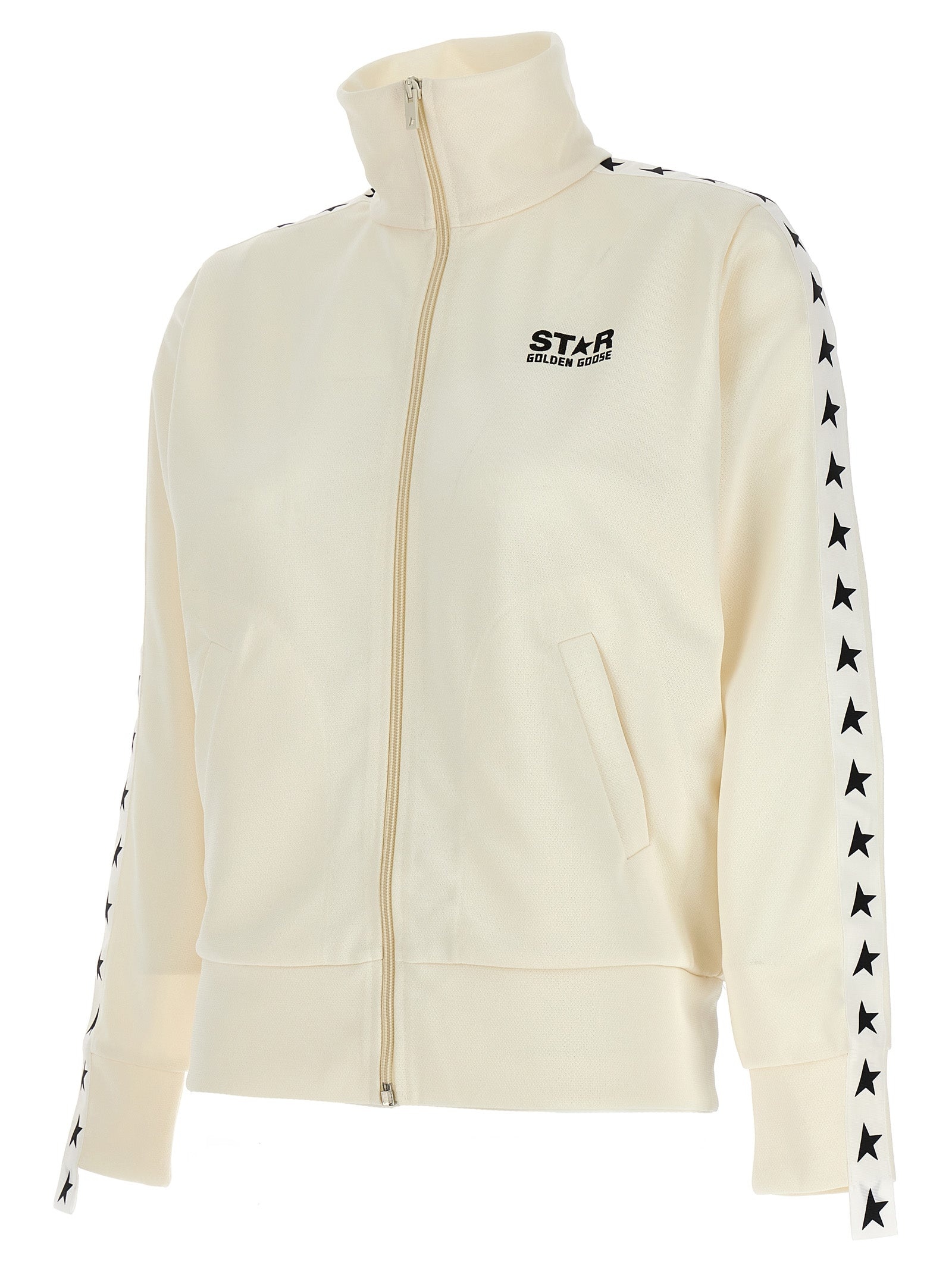 Zipped Track Sweatshirt White/Black - 3