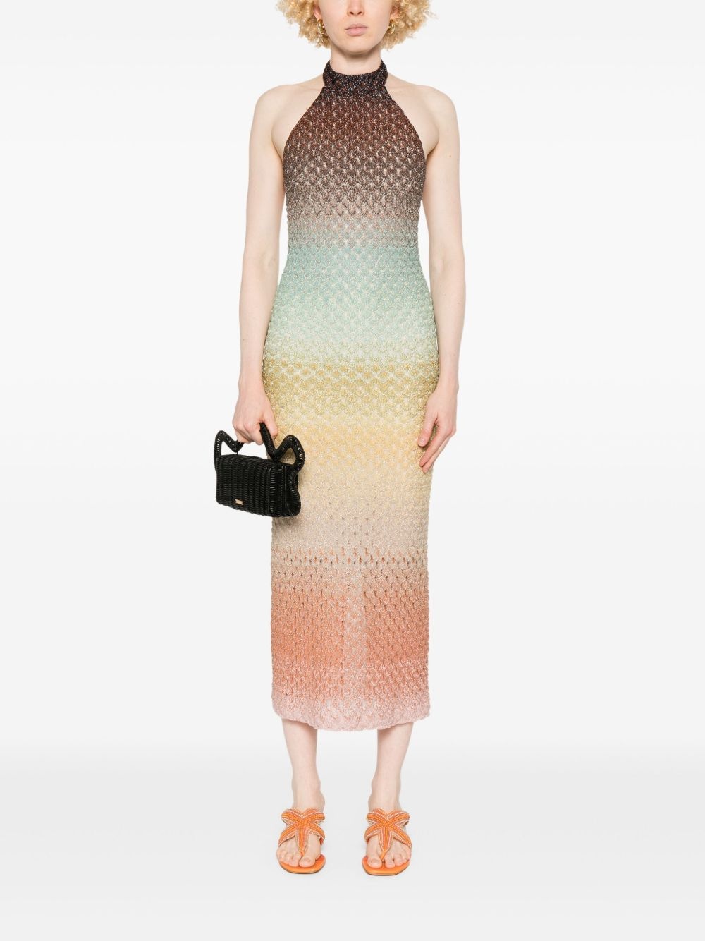 ombré-effect midi dress - 2
