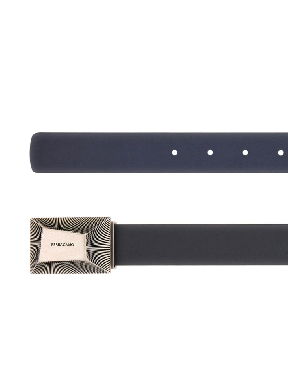 reversible logo-engraved leather belt - 2