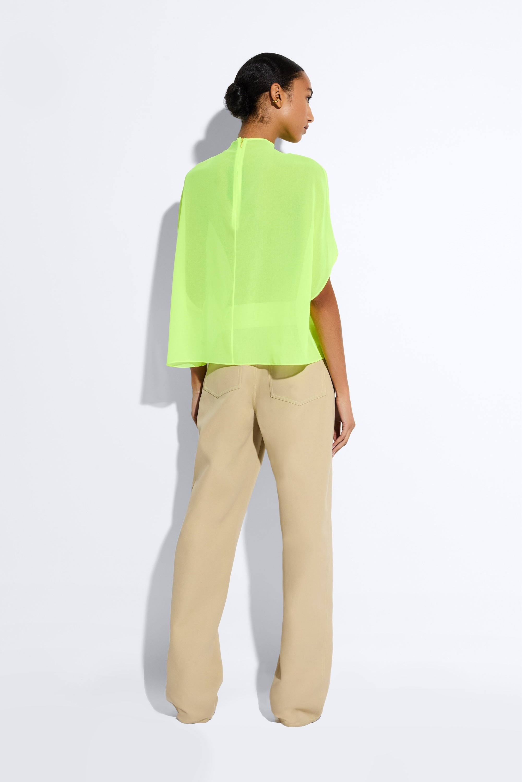 Lightweight Georgette Cape Tee - 3