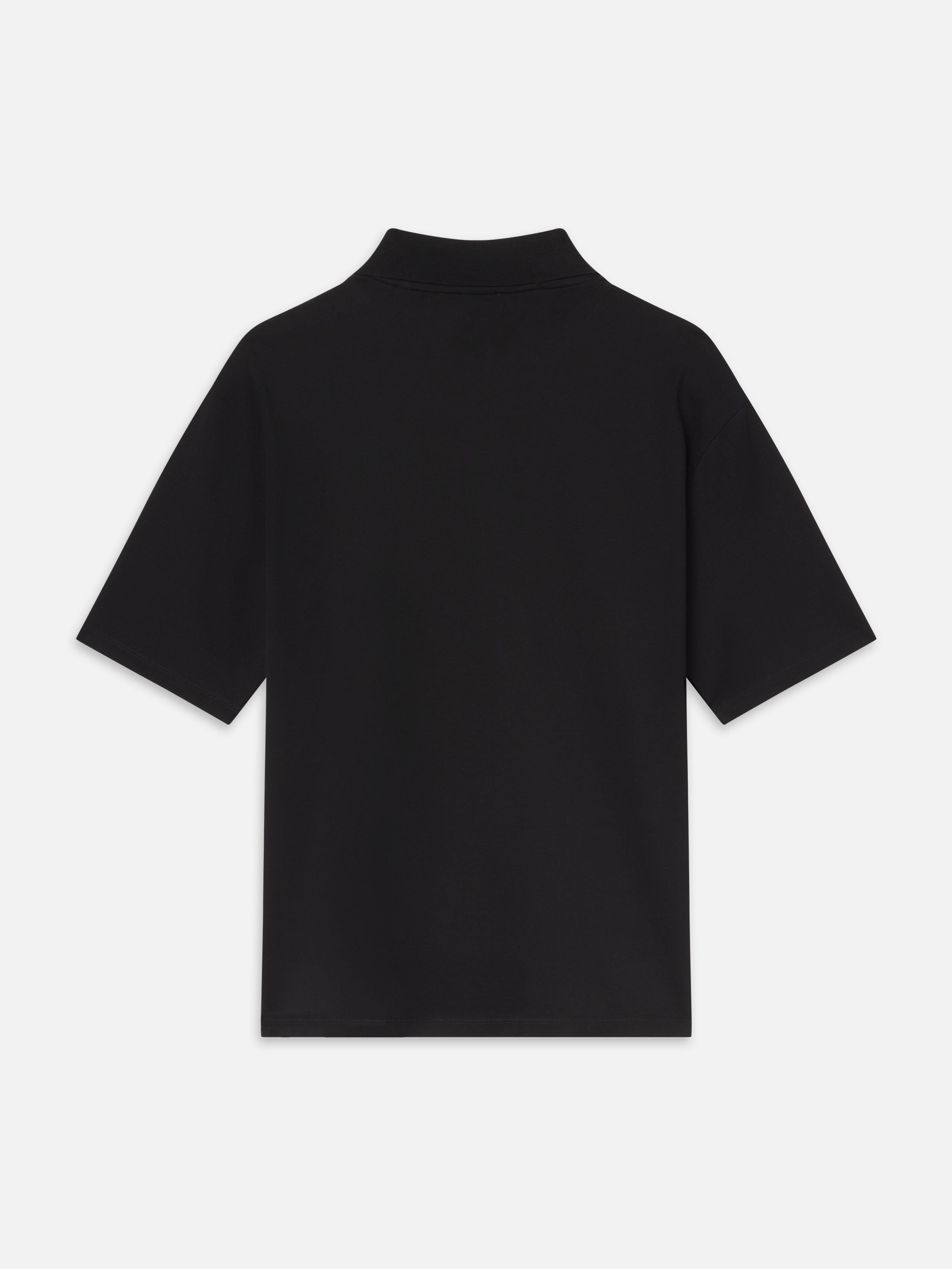 Light Pique Polo in Black - 4