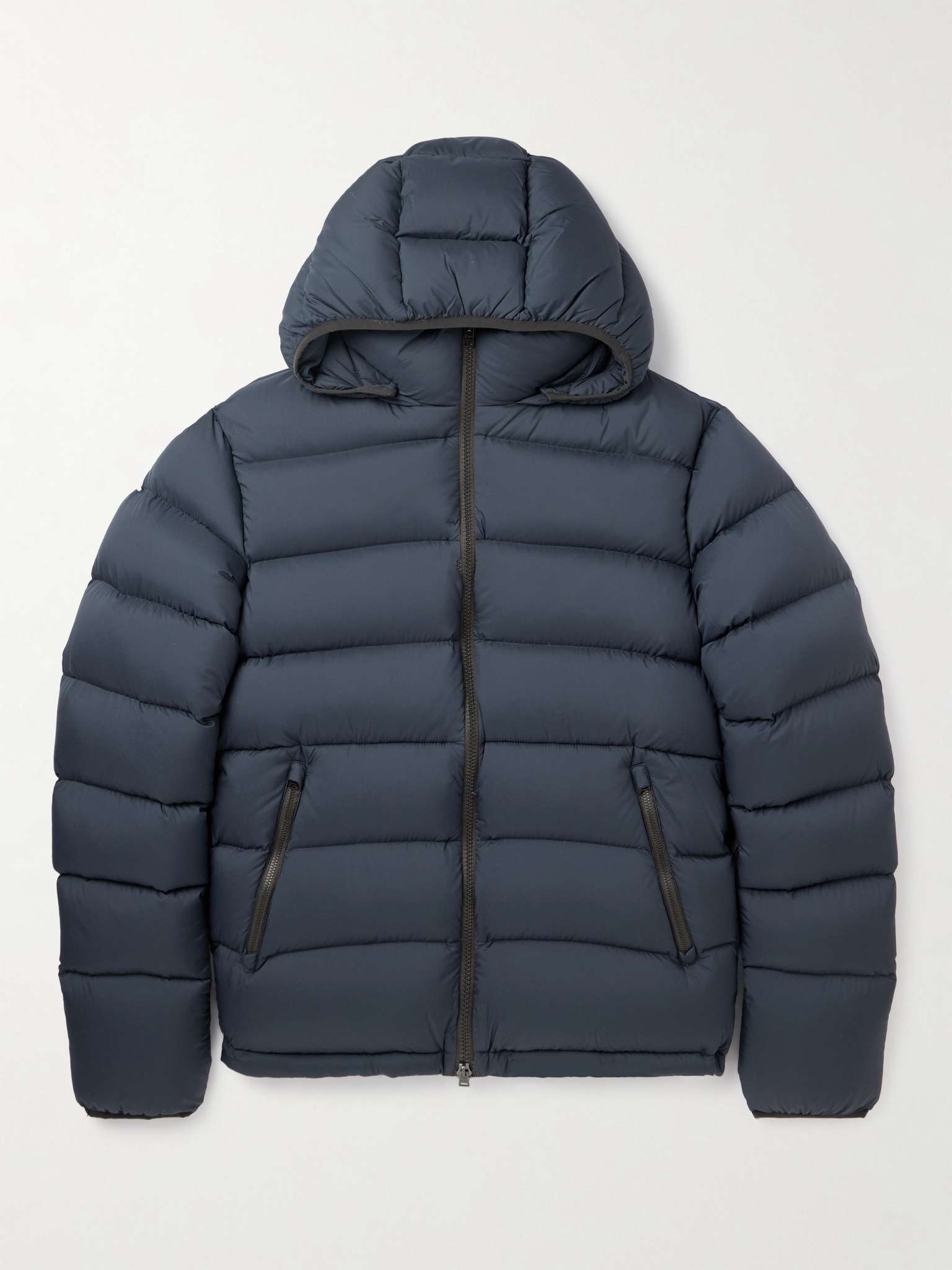 Quilted Nylon Hooded Down Jacket - 1