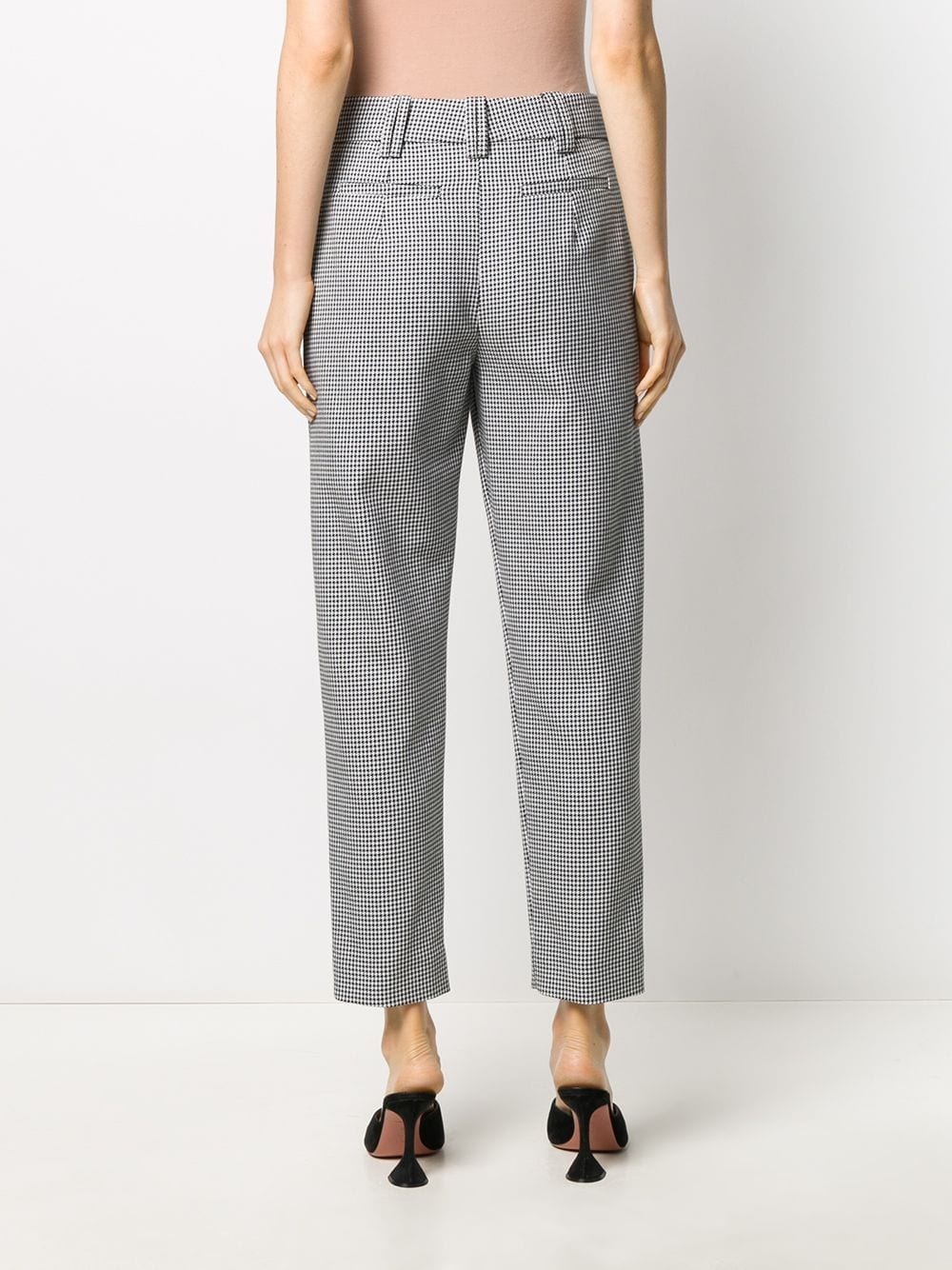 houndstooth carrot-fit trousers - 4