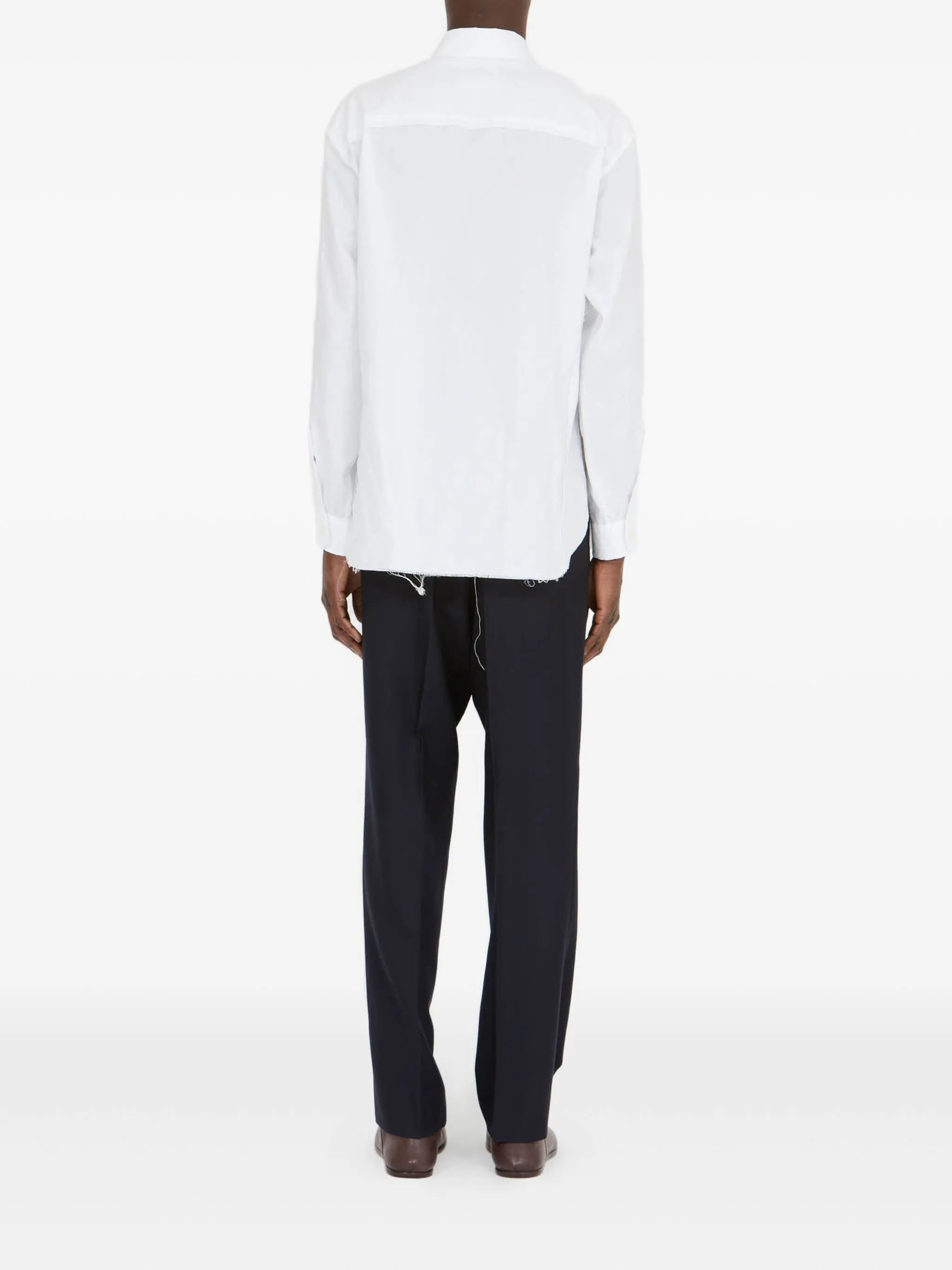 Maison Margiela Long-sleeved Frayed-hem Shirt - 2
