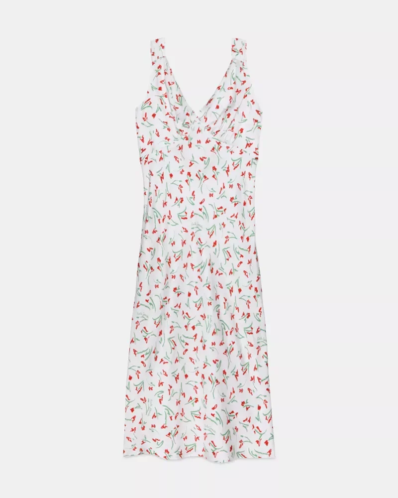 Vibrant Buds Midi Slip Dress - 1