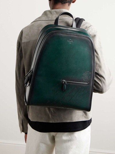Berluti Working Day Scritto Venezia Leather Backpack outlook