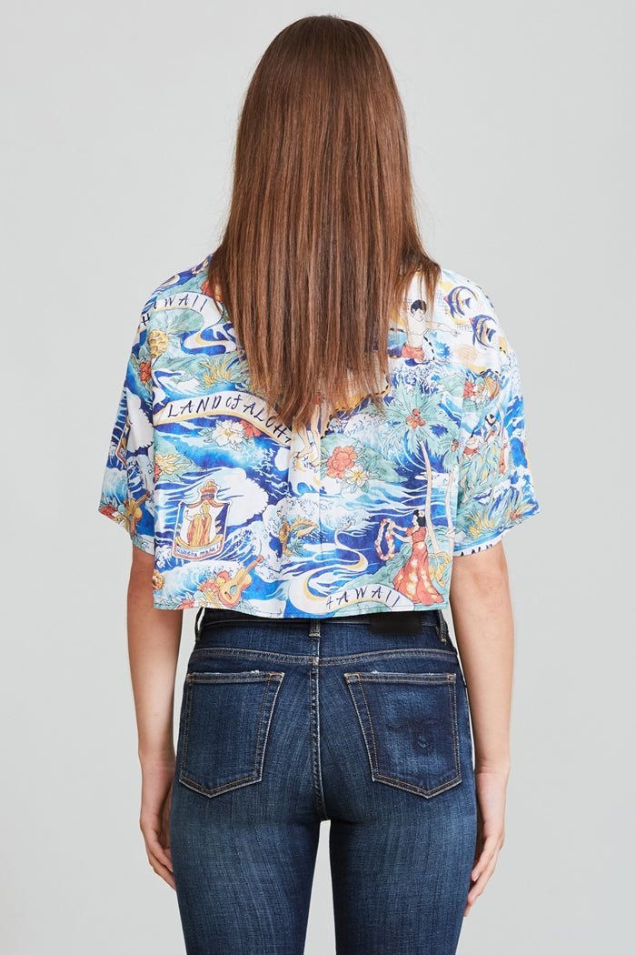 Cropped Hawaiian Shirt | R13 Denim Official Site - 4