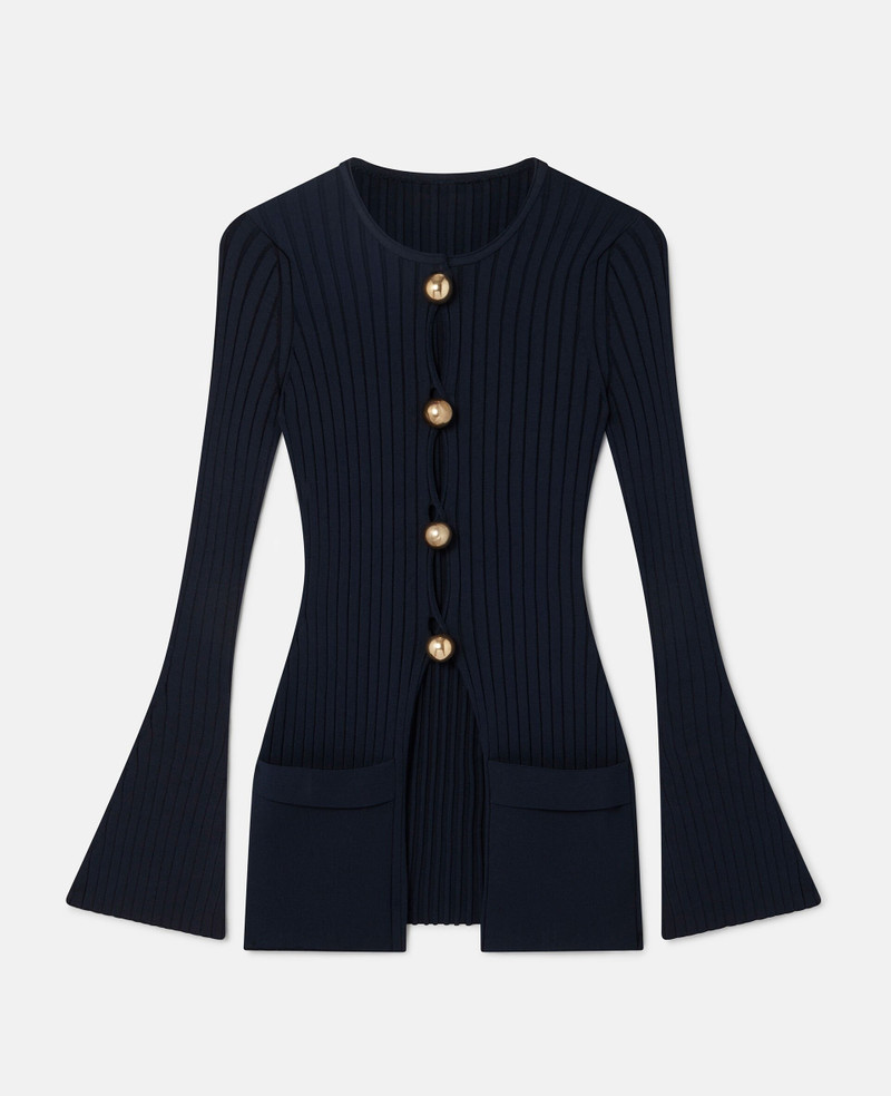Ribbed Long Sleeve Cardigan - 1