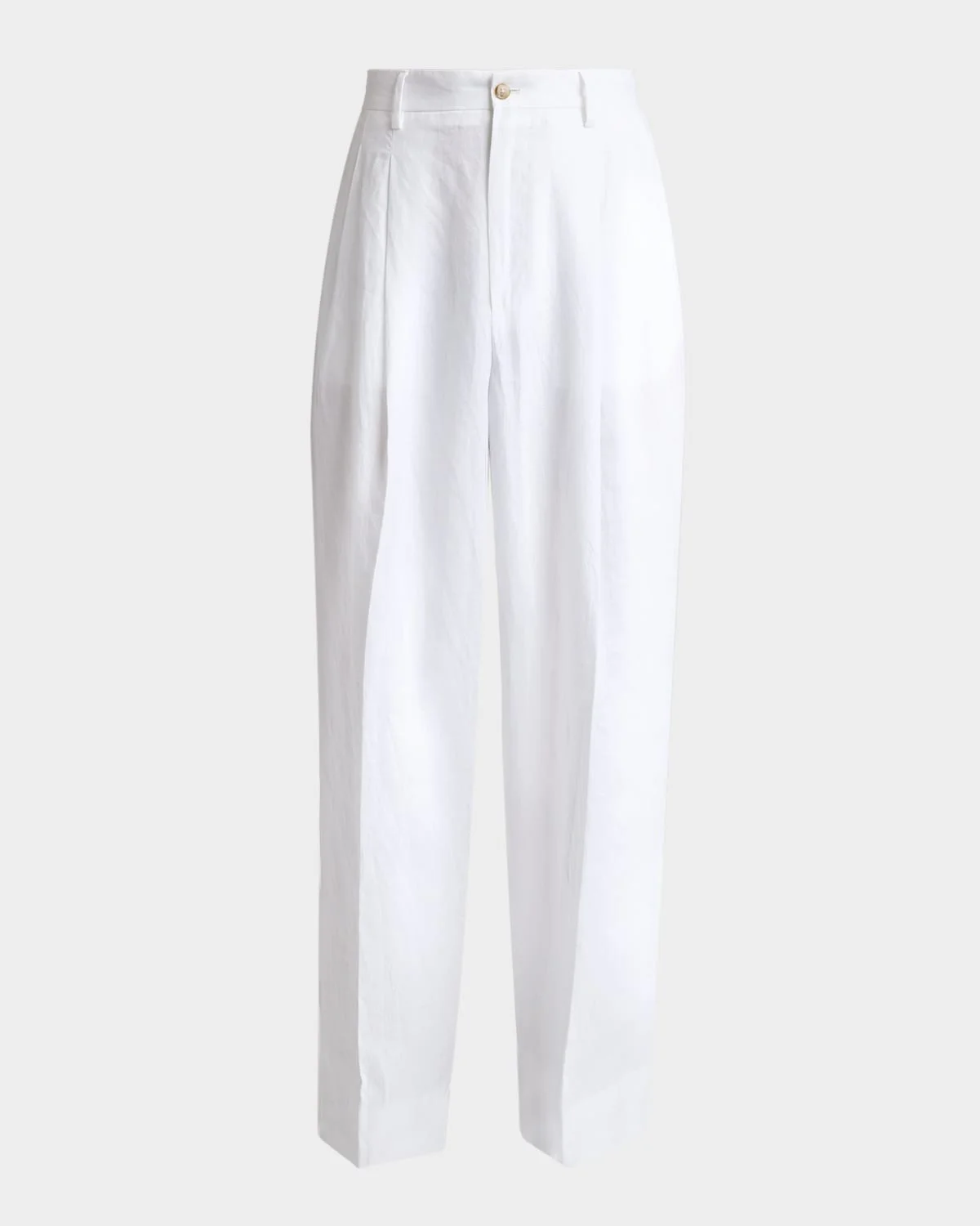 Men's Linen Wide-Leg Pleated Trousers - 1