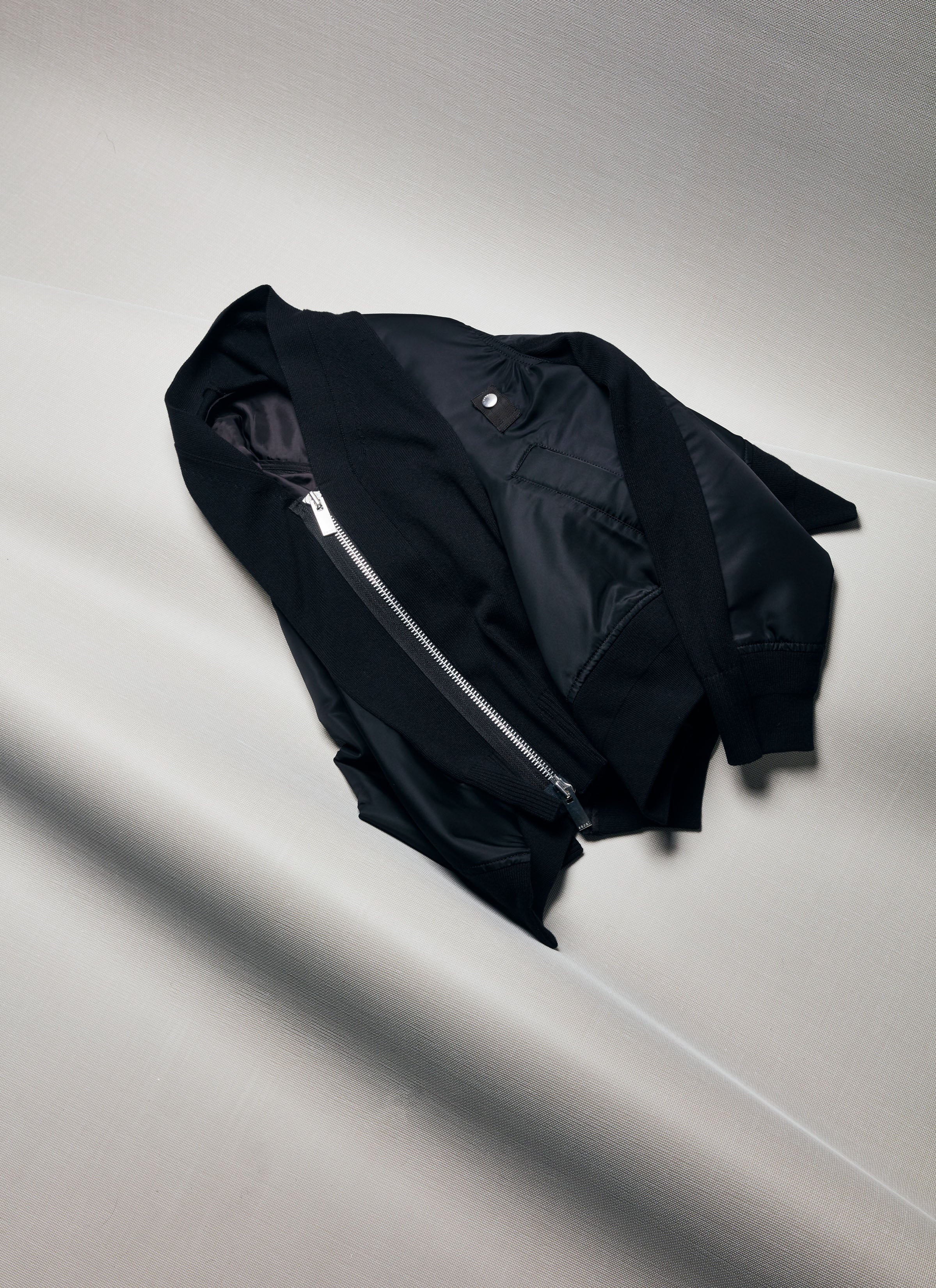 Nylon Twill x Knit Cardigan - 2