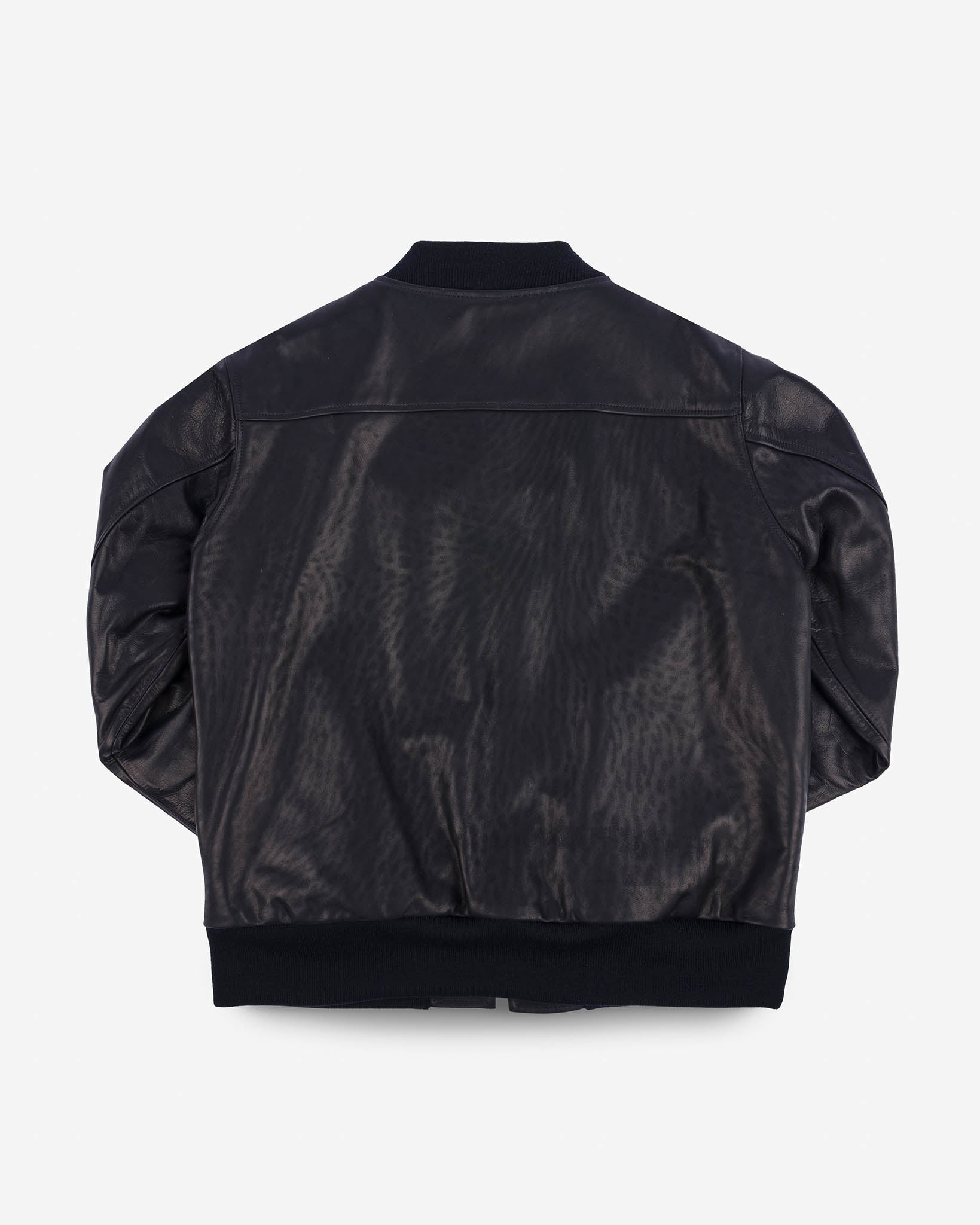 IHSB-COL-BLK Iron Heart x Simmons Bilt Prairie Horsehide College Jacket - Black - 2