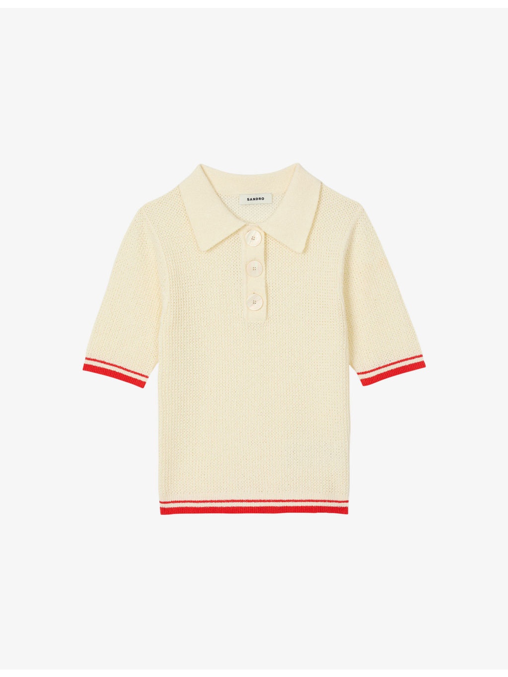 Contrast-Trim Knitted Cotton-Blend Polo Shirt - 1