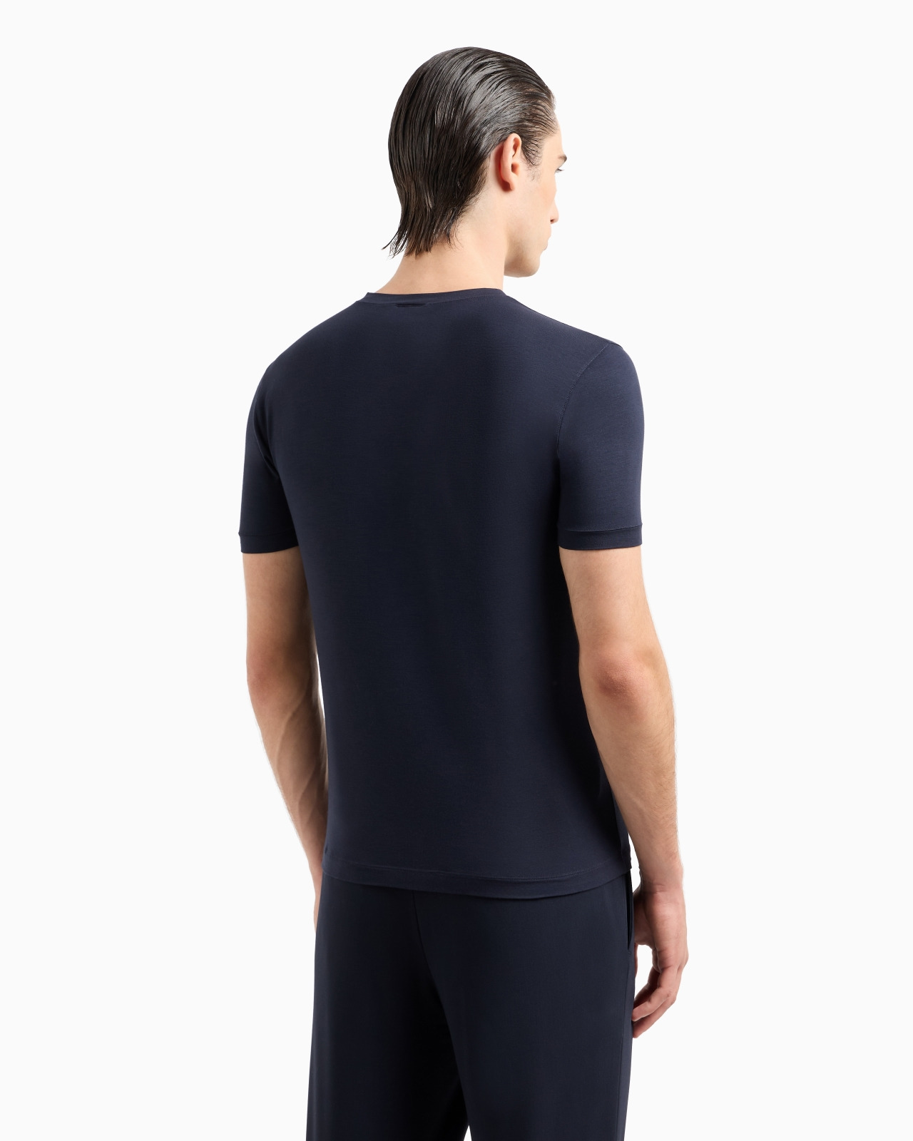 STRETCH VISCOSE JERSEY, V-NECK ICON T-SHIRT - 3