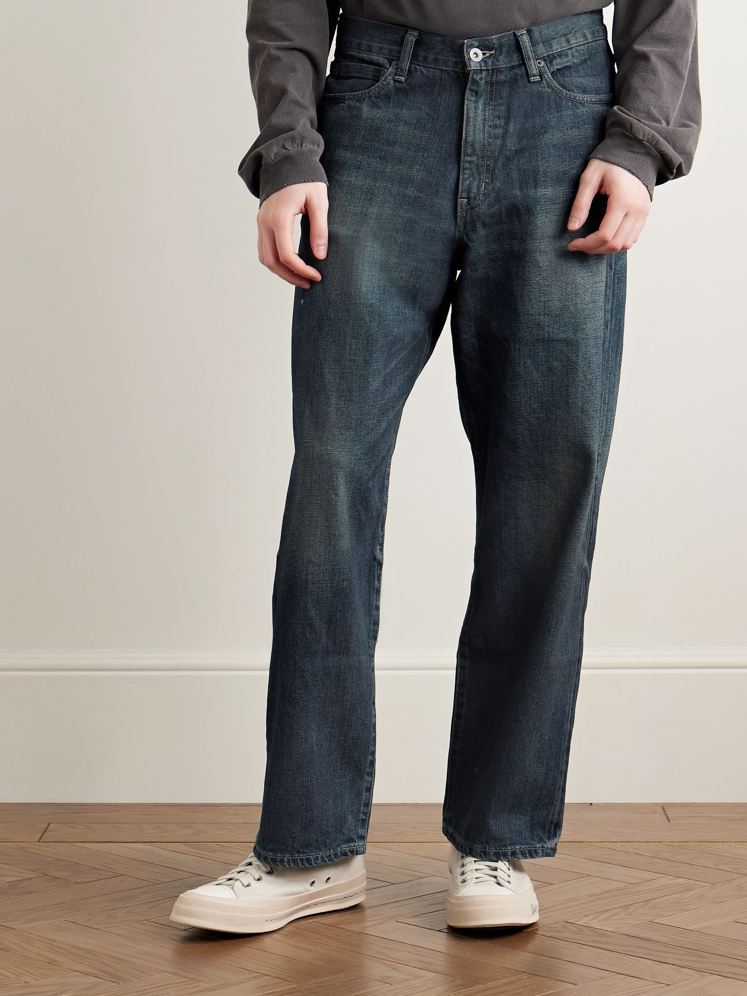 Straight-Leg Selvedge Jeans Indigo - 3