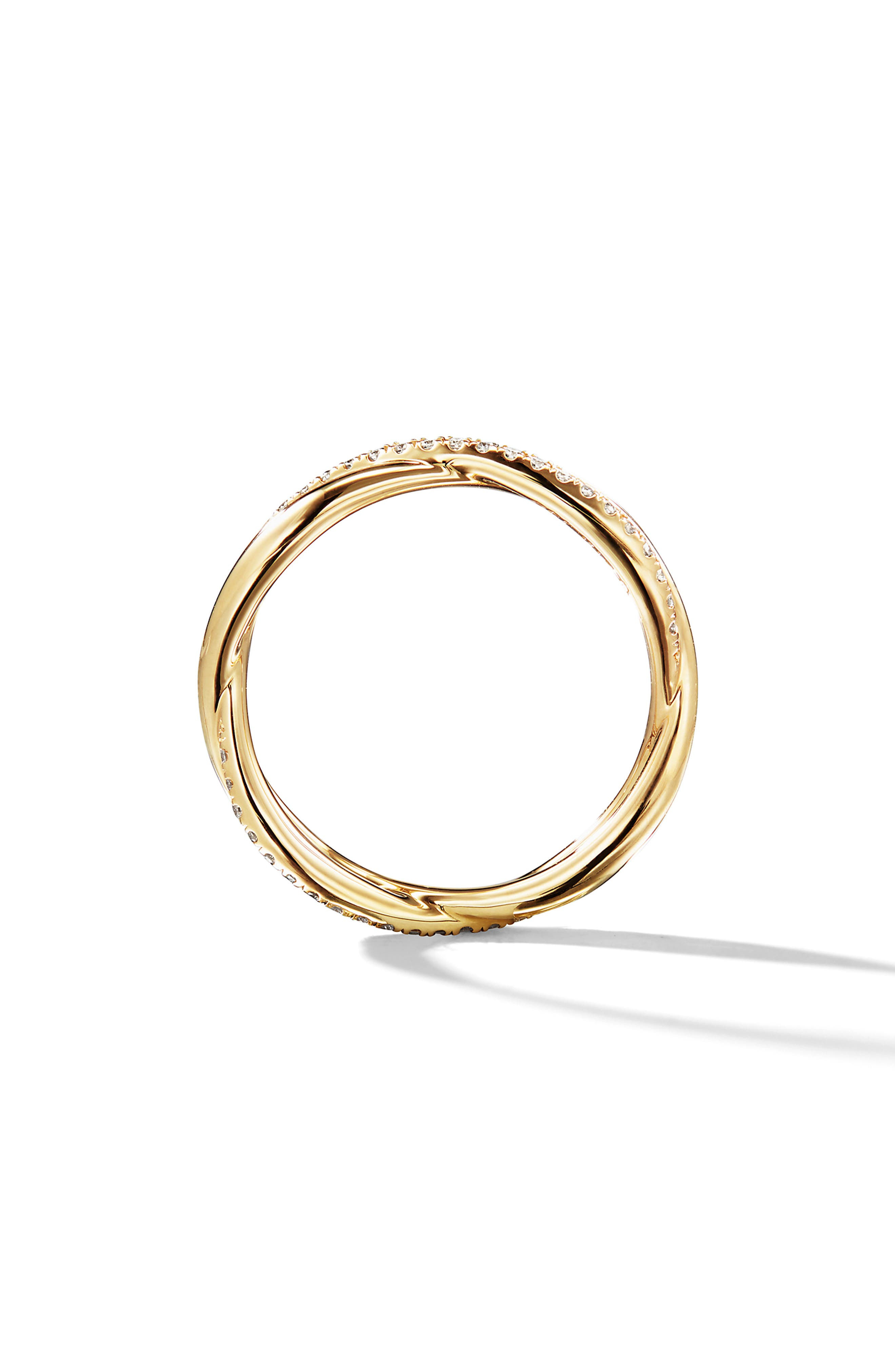 David Yurman DY Lanai Band Ring in 18K Yellow Gold with Pavé Diamonds at Nordstrom - 3