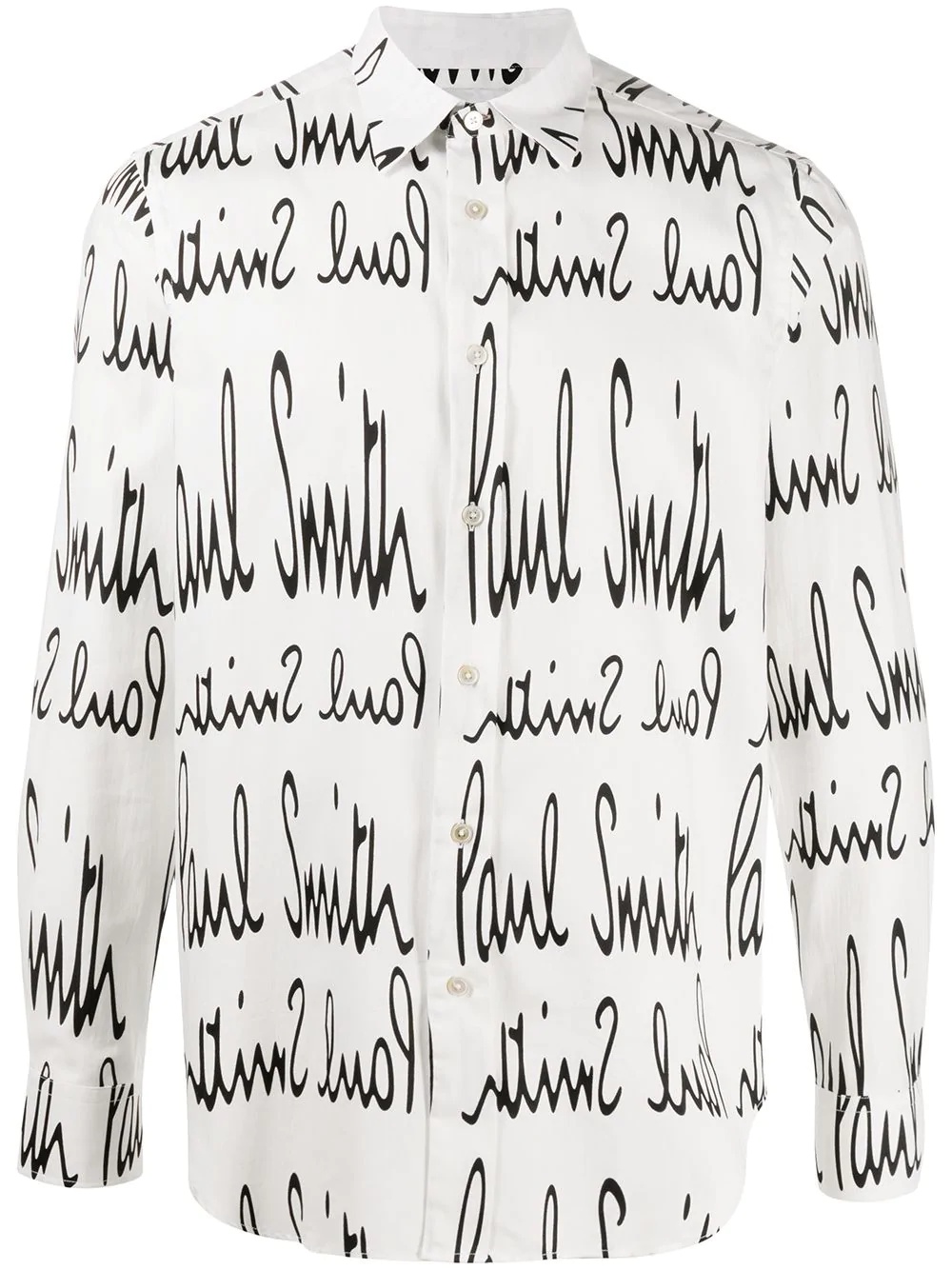 logo print buttoned shirt - 1