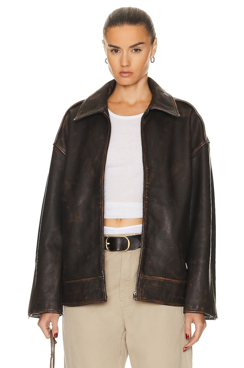Alek Distressed Leather Jacket 1