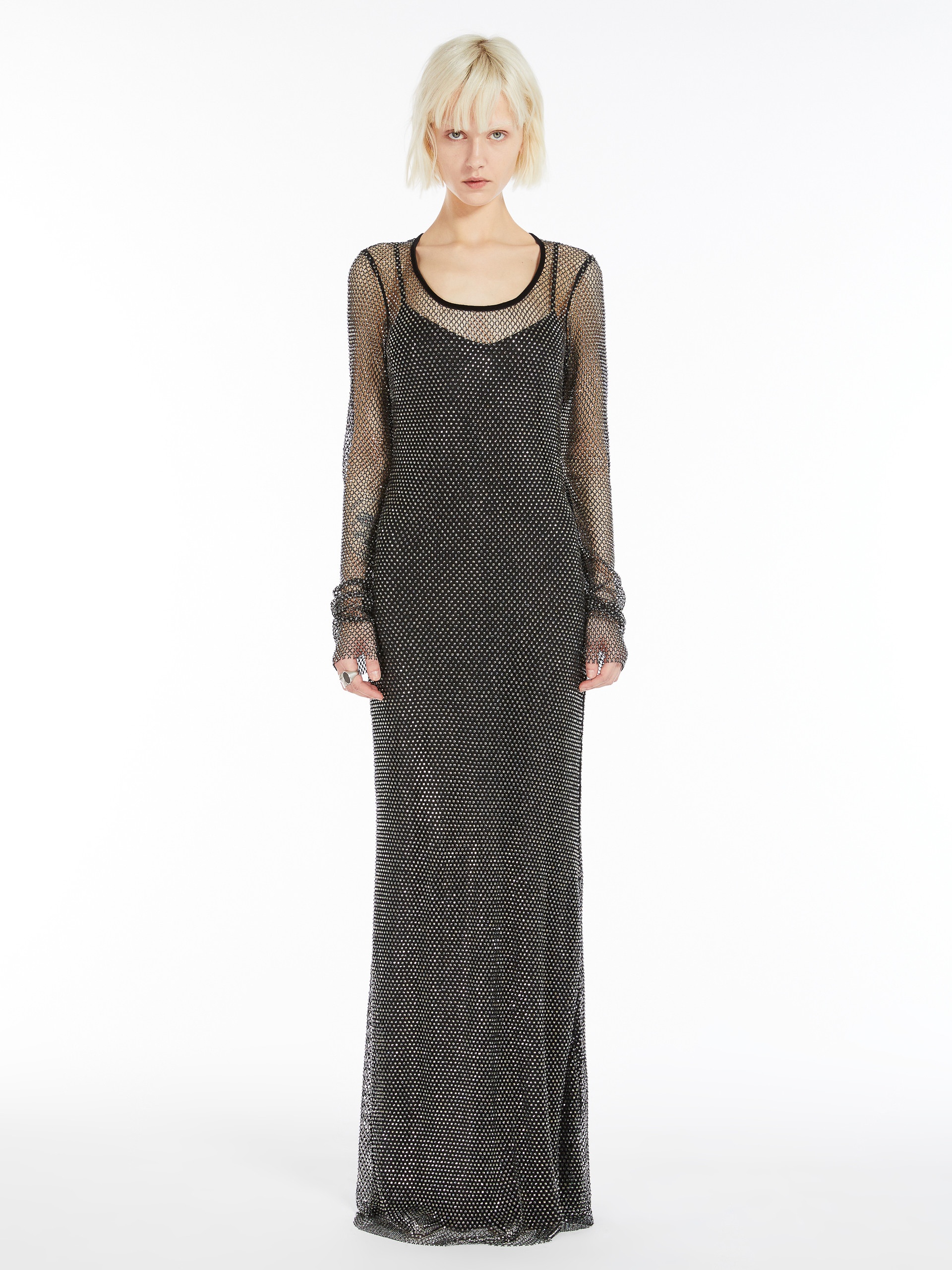 CINESE Rhinestone tulle dress - 3