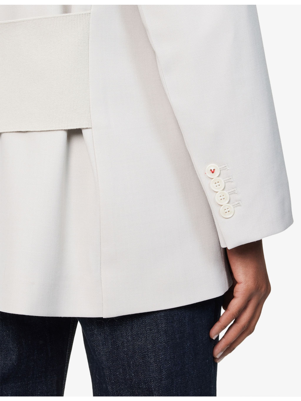 Peak-Lapels Relaxed-Fit Stretch-Woven Blazer - 5