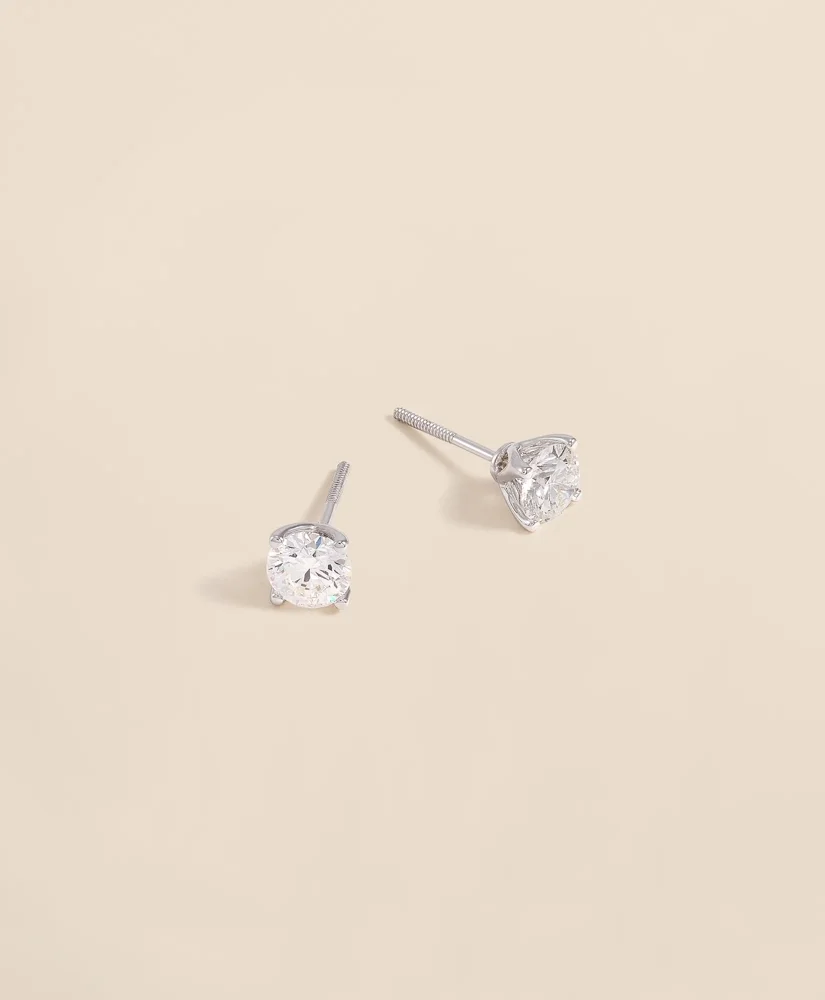 1 CT. Lab-Grown Diamond 14k Gold Stud Earrings - 1