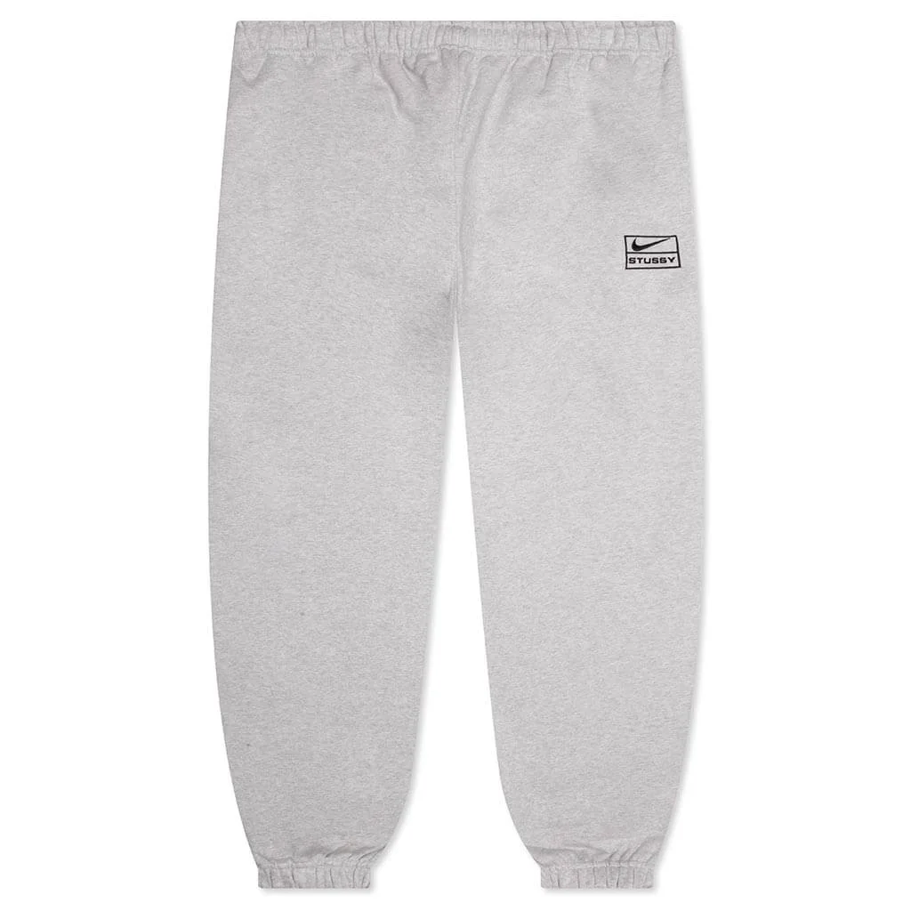 NIKE X STÜSSY FLEECE PANT - GREY HEATHER - 1