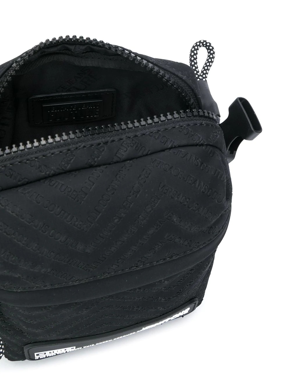 embossed logo messenger bag - 5