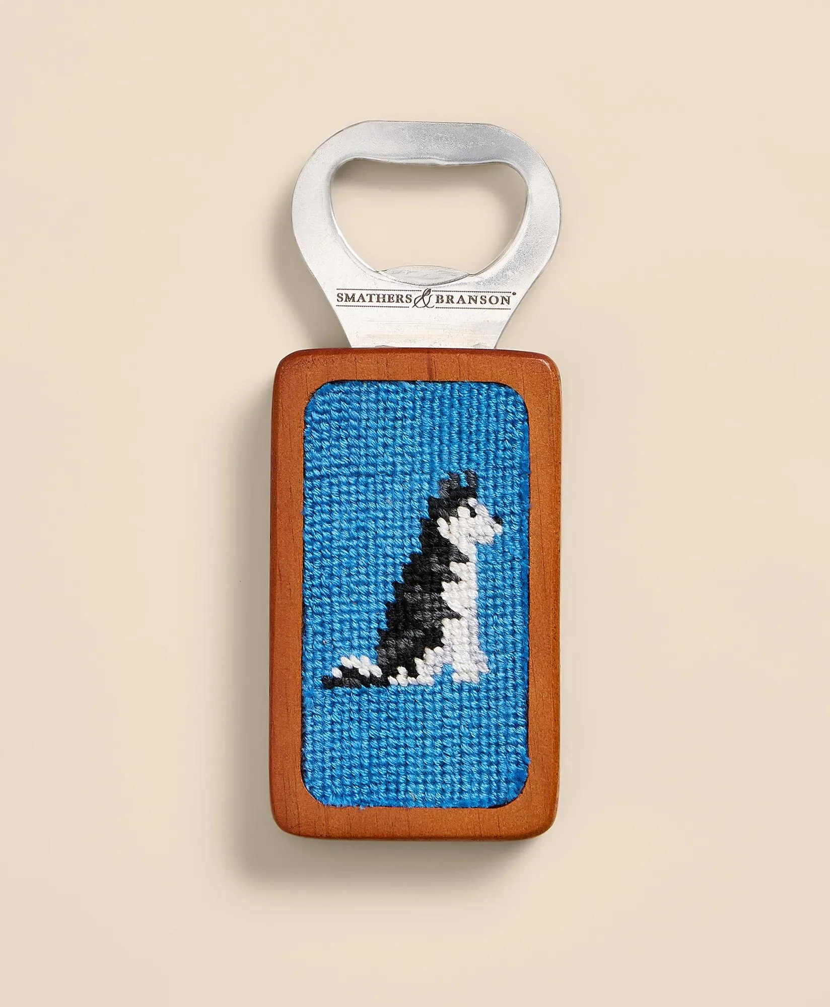 Smathers & Branson Needlepoint Husky Bottle Opener - 1
