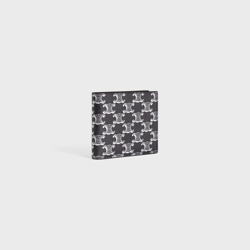 CELINE Bi-fold Wallet with Coin Compartment in Triomphe Canvas and calfskin outlook