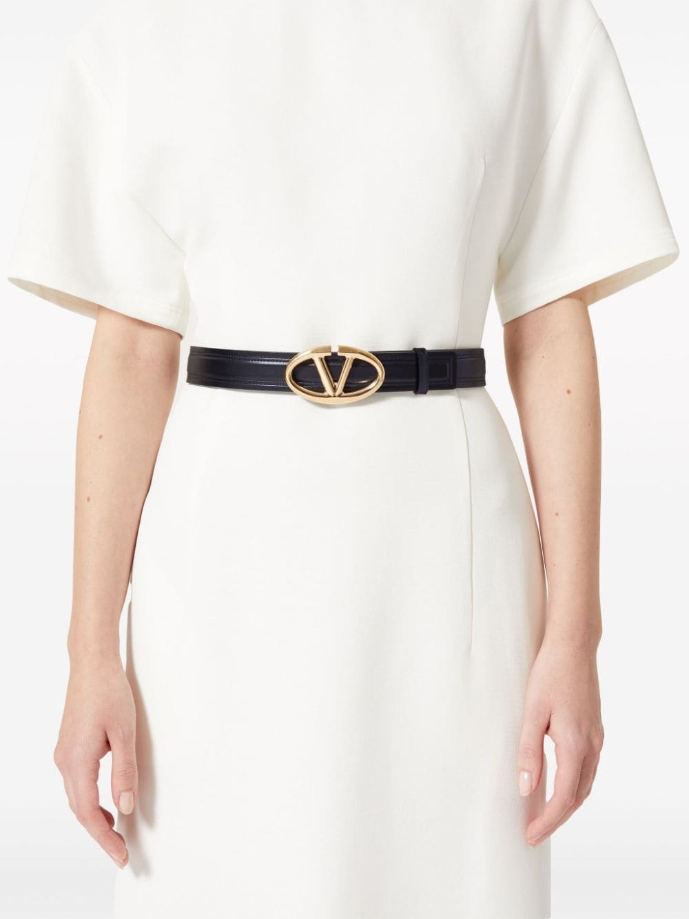 VLogo Signature leather belt - 5
