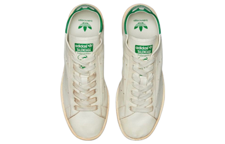 (WMNS) Balenciaga x adidas originals Stan Smith Sneakers 'Vintage White Green' 721836WBDV49703 - 4