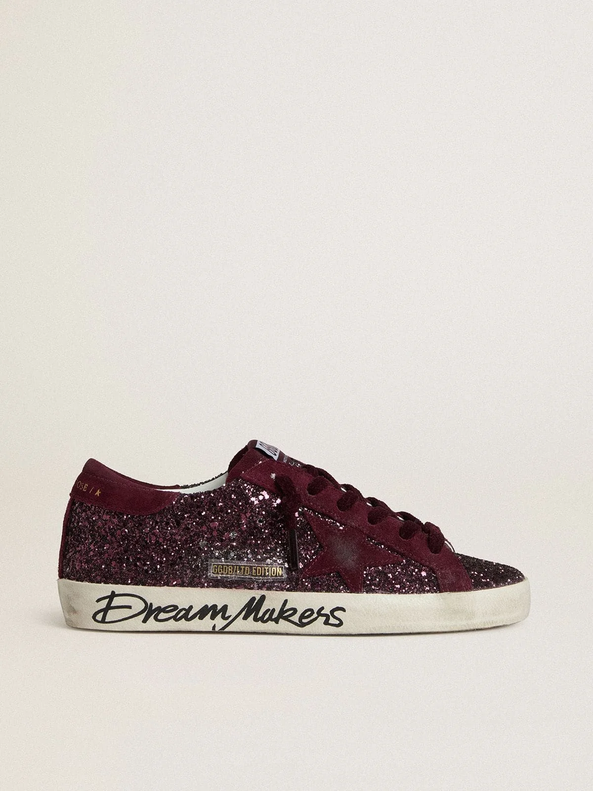 Women's Super-Star LTD in cherry glitter with cherry suede star - 1