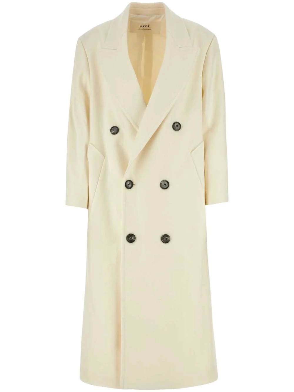 double-breasted virgin-wool coat - 1
