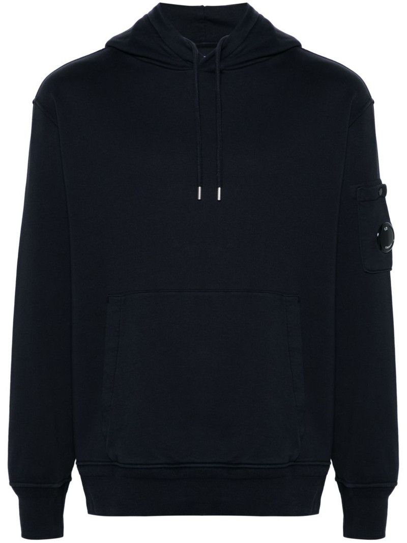 Diagonal Fleece cotton hoodie 1