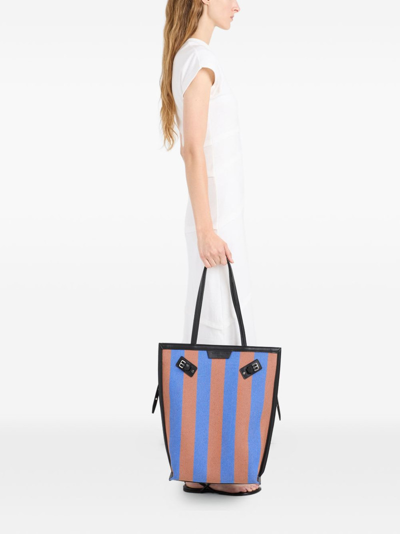North South Days striped canvas tote bag 3