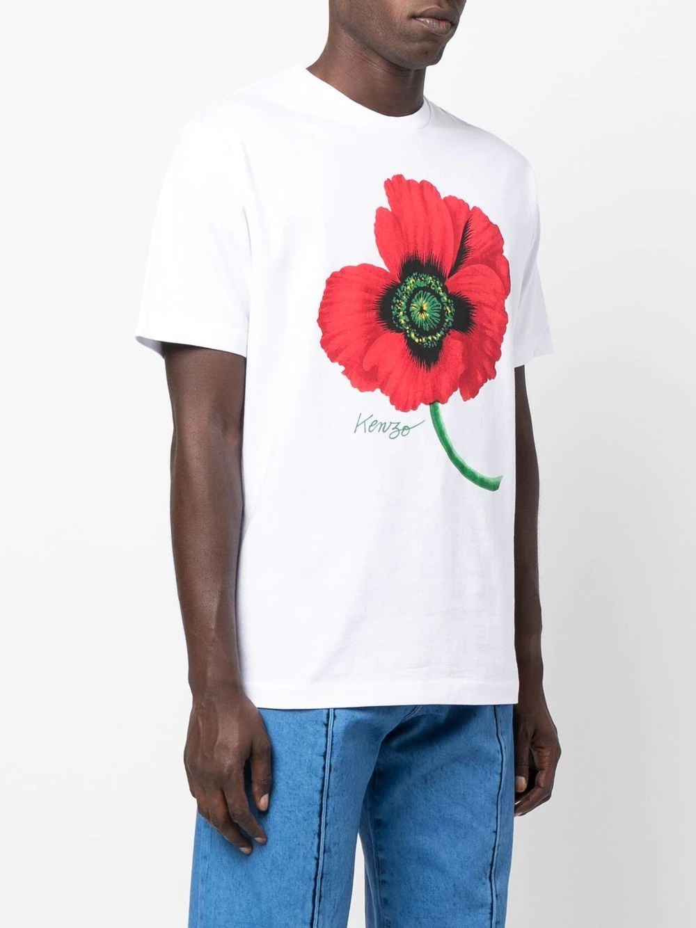 Poppy-print oversized T-shirt - 3