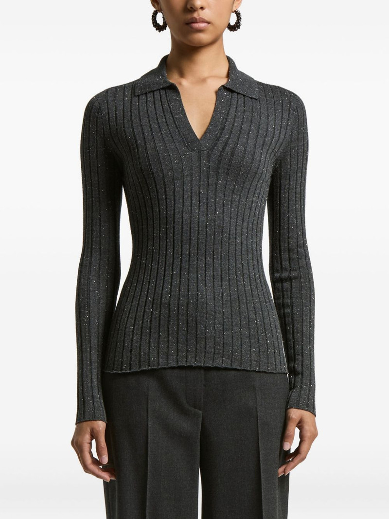 ribbed polo-neck pullover 1