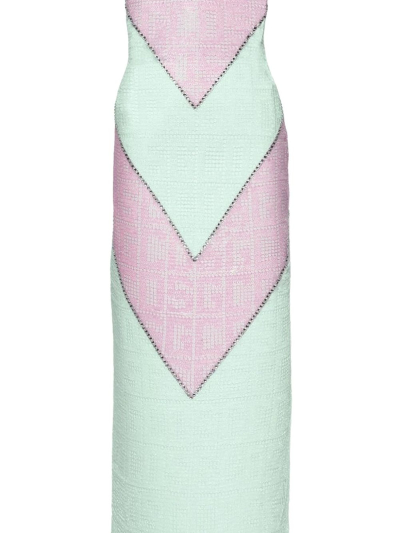 GCDS Monogram Macramé midi dress outlook