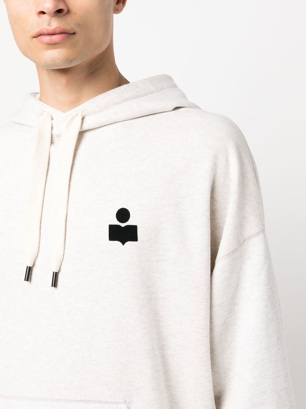 logo-print drawstring hoodie - 5