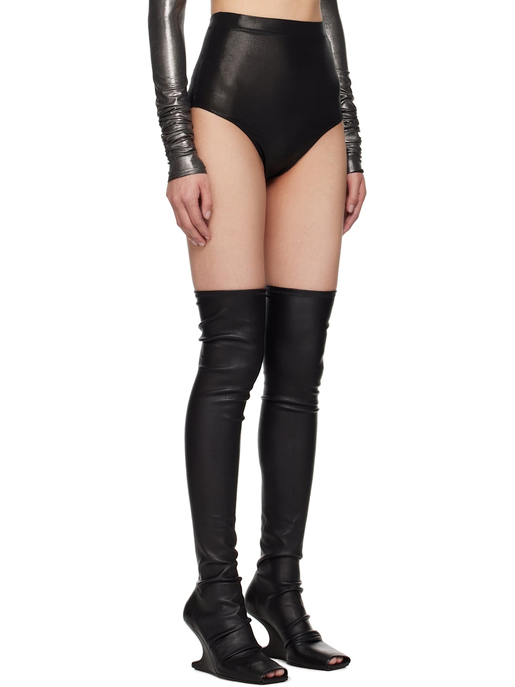 Black Hollywood Dirt Brief Shorts - 2